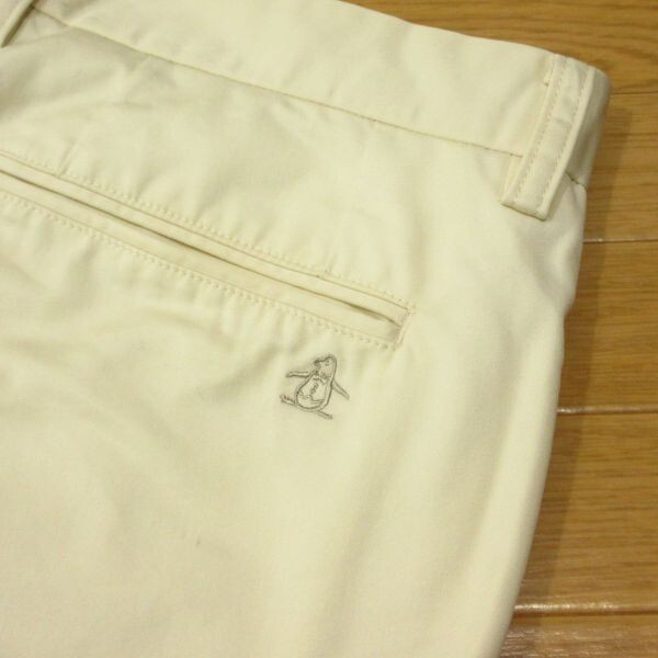 ◎使用少！Munsingwear マンシングウェア ゴルフパンツ トラウザーズ スラックス ゆったり 2タック 通年 メンズ ベージュ 88サイズ◆PA4386_画像5