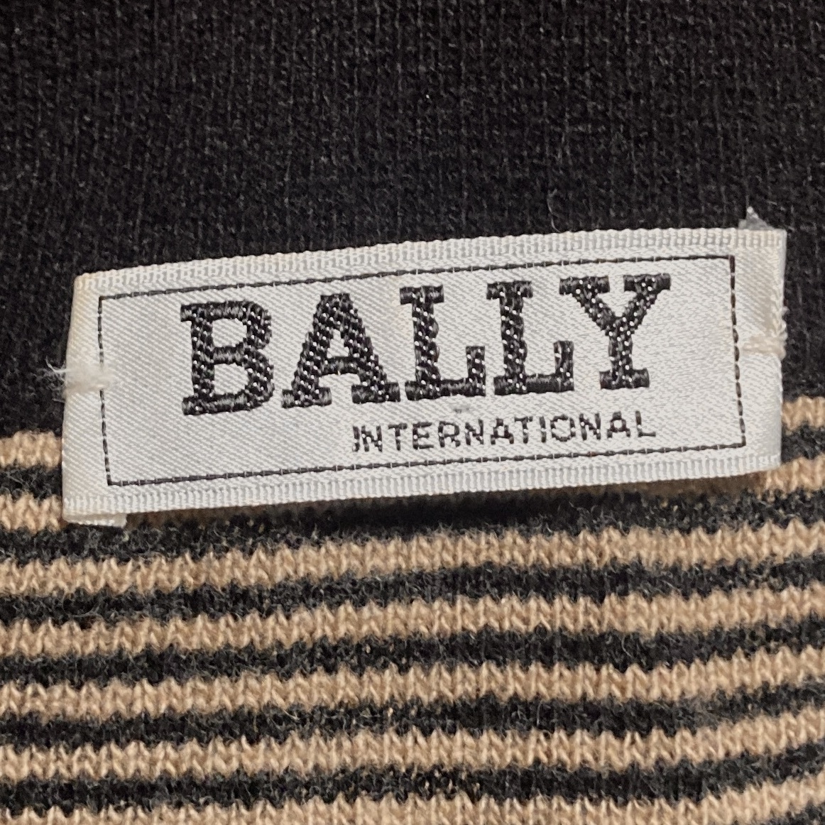 送料込み■バリー/BALLY■ボーダー柄 裏メリヤス編み 衿付き ニット/セーター ポロニット 長袖 メンズ 52_画像5