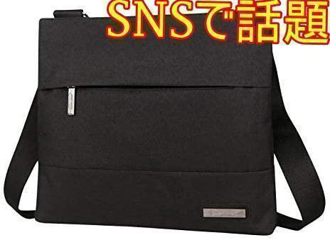 再入荷 ショルダーバッグ メンズ 斜めがけ 軽い ビジネスバッグ 薄い 黒dq 5_画像1