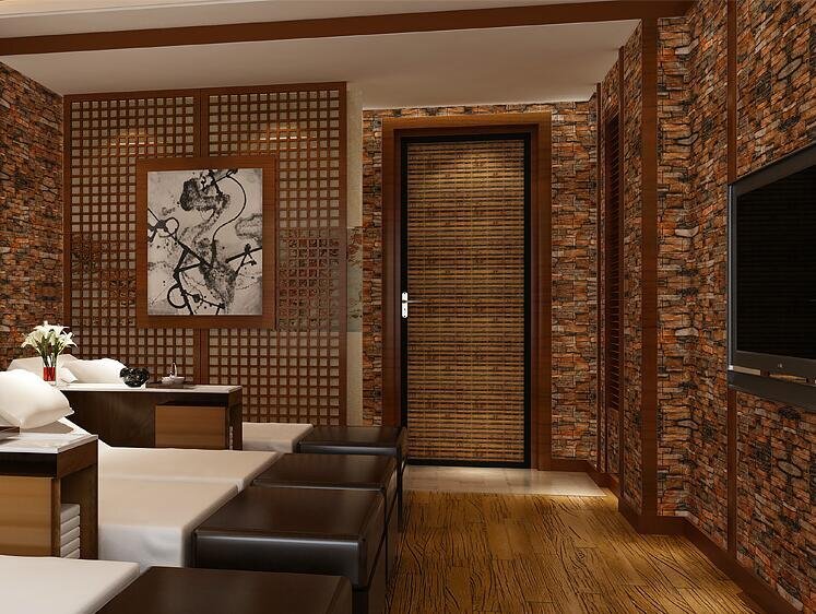 新品推薦★50枚 70x77cm 背景壁 3D立体レンガ模様壁紙 防水 汚い防止 カビ防止 エコ素材_画像4