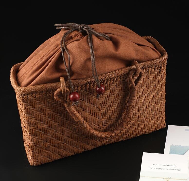 職人手作り良品　山葡萄かごバッグ 手編み山葡萄籠バッグ バスケット籐かご 　高級ハンドバック_画像5