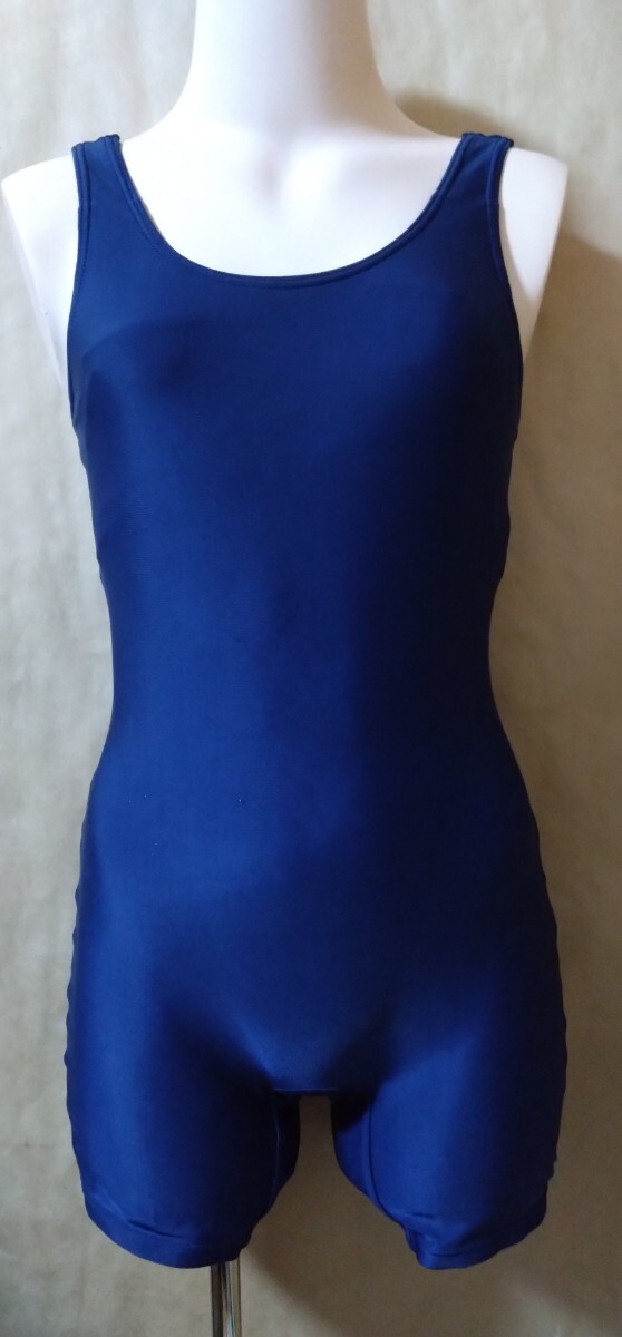 0063 SPEEDUP★スイミング・ネイビー・ユニタード・オールインワン・競泳水着☆150サイズ◆記名【ホームクリーニング済】_画像1