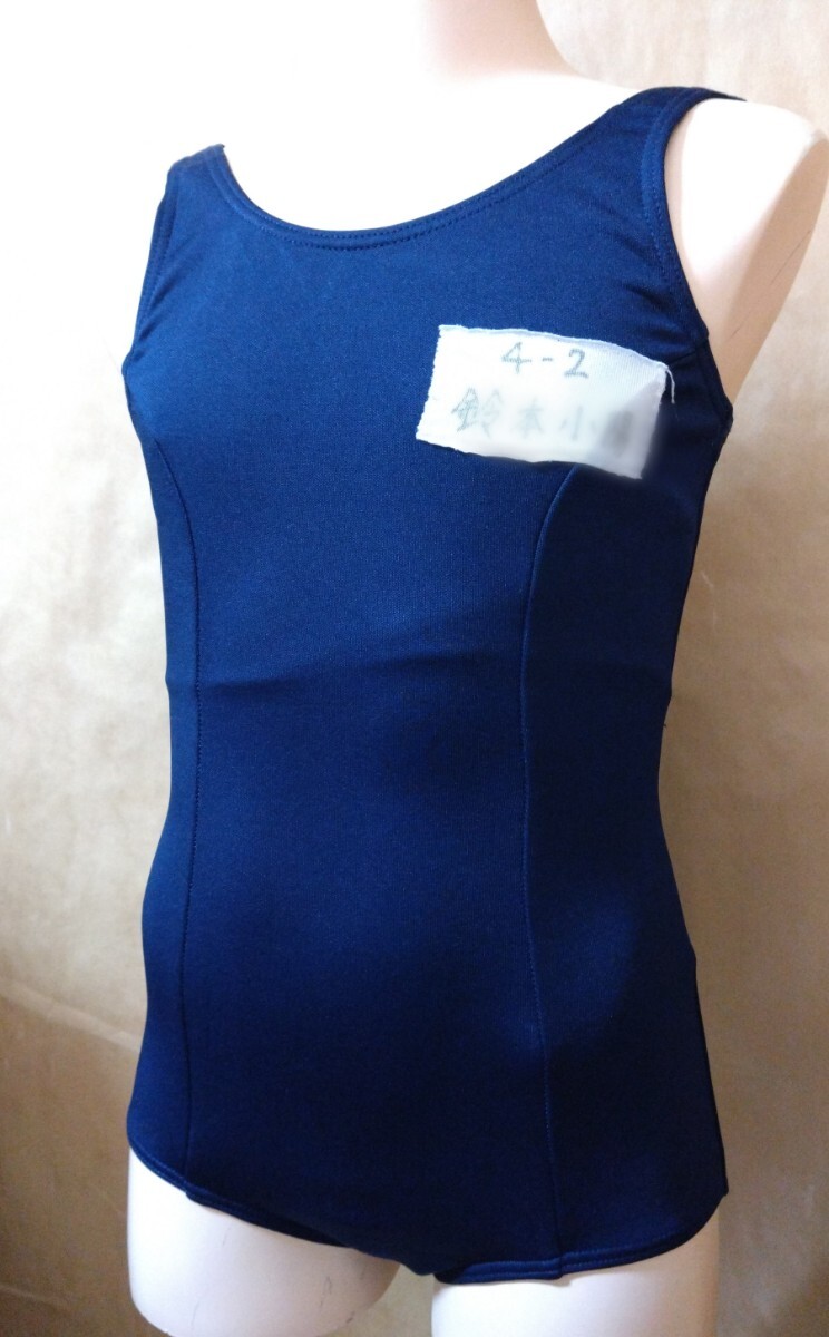0076★スイミング・ネイビー・ワンピース・競泳水着☆130サイズ◆【ホームクリーニング済】_画像1