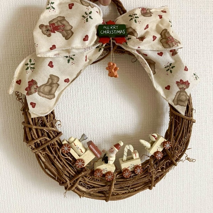  новый товар рождественский венок Santa Claus SL паровоз . машина электропоезд to дождь медведь Bear - вход украшение интерьер орнамент лента 