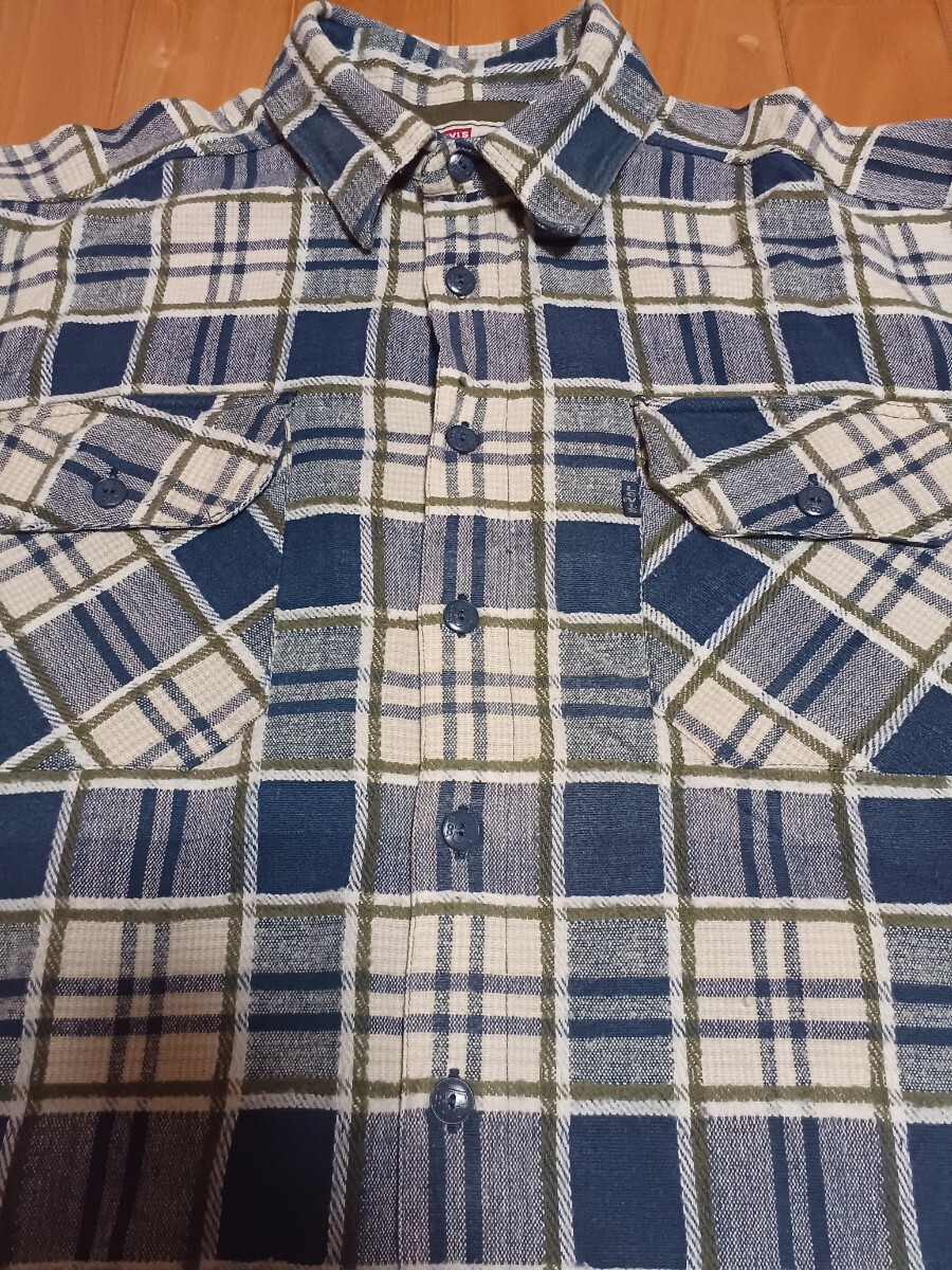 Levi's リーバイス ヘヴィウエスト フランネル 長袖シャツ L チェック 厚手_画像2