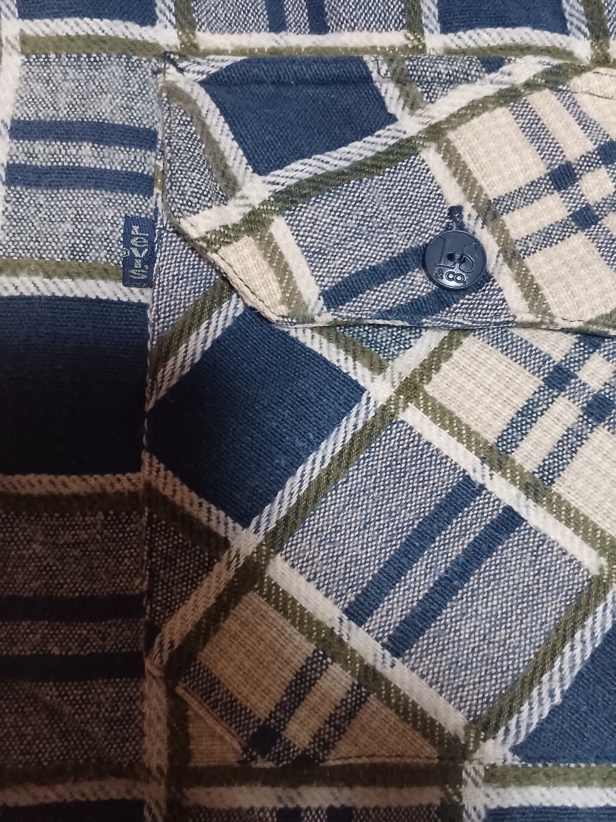 Levi's リーバイス ヘヴィウエスト フランネル 長袖シャツ L チェック 厚手_画像3