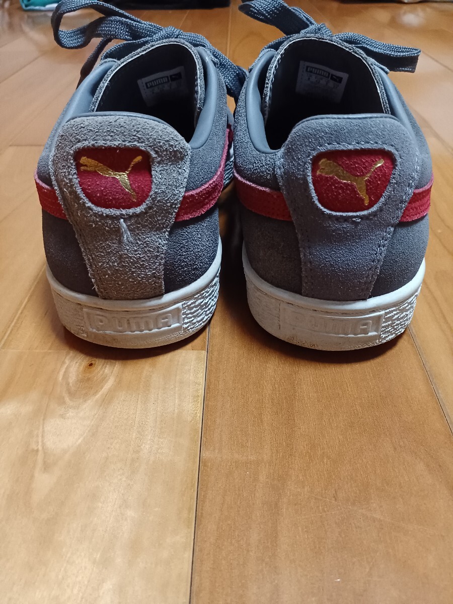 PUMA SUEDE プーマ スウェード スニーカー 27cm グレー×レッド_画像6