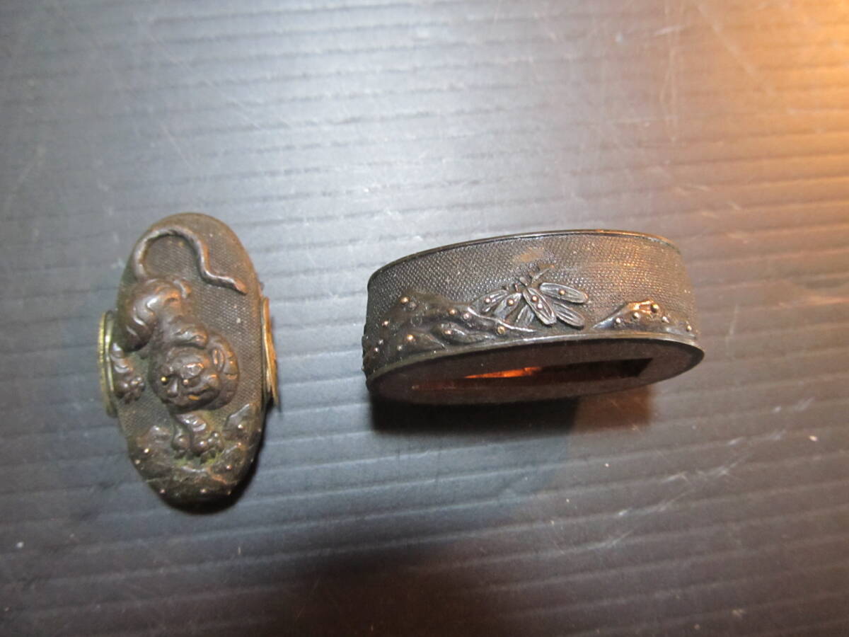 縁頭「猛虎の図」桐箱付き！！_画像3