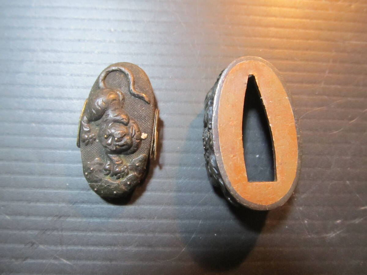 縁頭「猛虎の図」桐箱付き！！_画像4