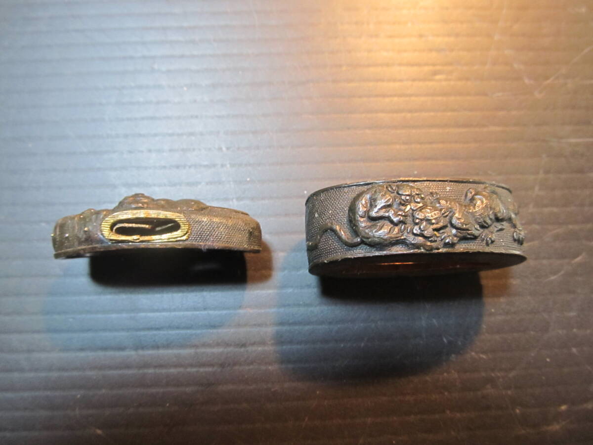 縁頭「猛虎の図」桐箱付き！！_画像6