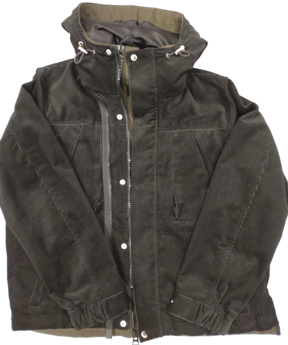 sacai 25AW コーデュロイジップブルゾン black 1 ブラック アウターサカイ 新品未使用品_画像3