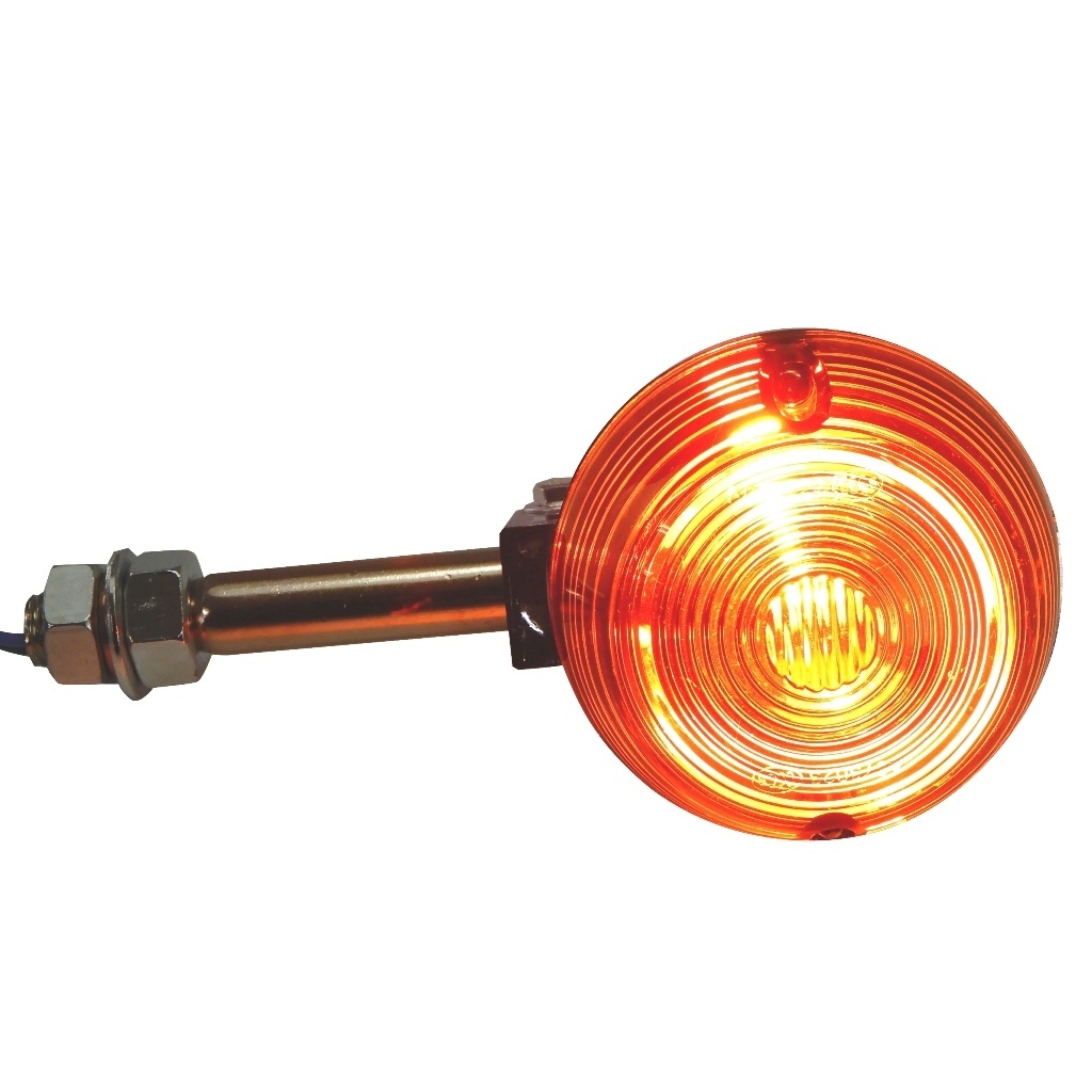 互換品 ホークタイプ CB系 ウインカー 4個 スモーク ステー付 CB250T,CB750K,ホーク2,CB400T,CB400F,モンキー,CB400N,CB250N,CBX400,_画像2