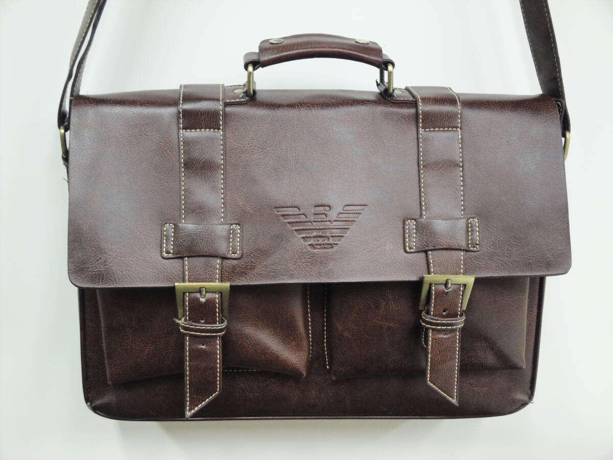 訳アリGIORGIO ARMANI(ジョルジオ・アルマーニ)レザーブリーフケース USED_画像1