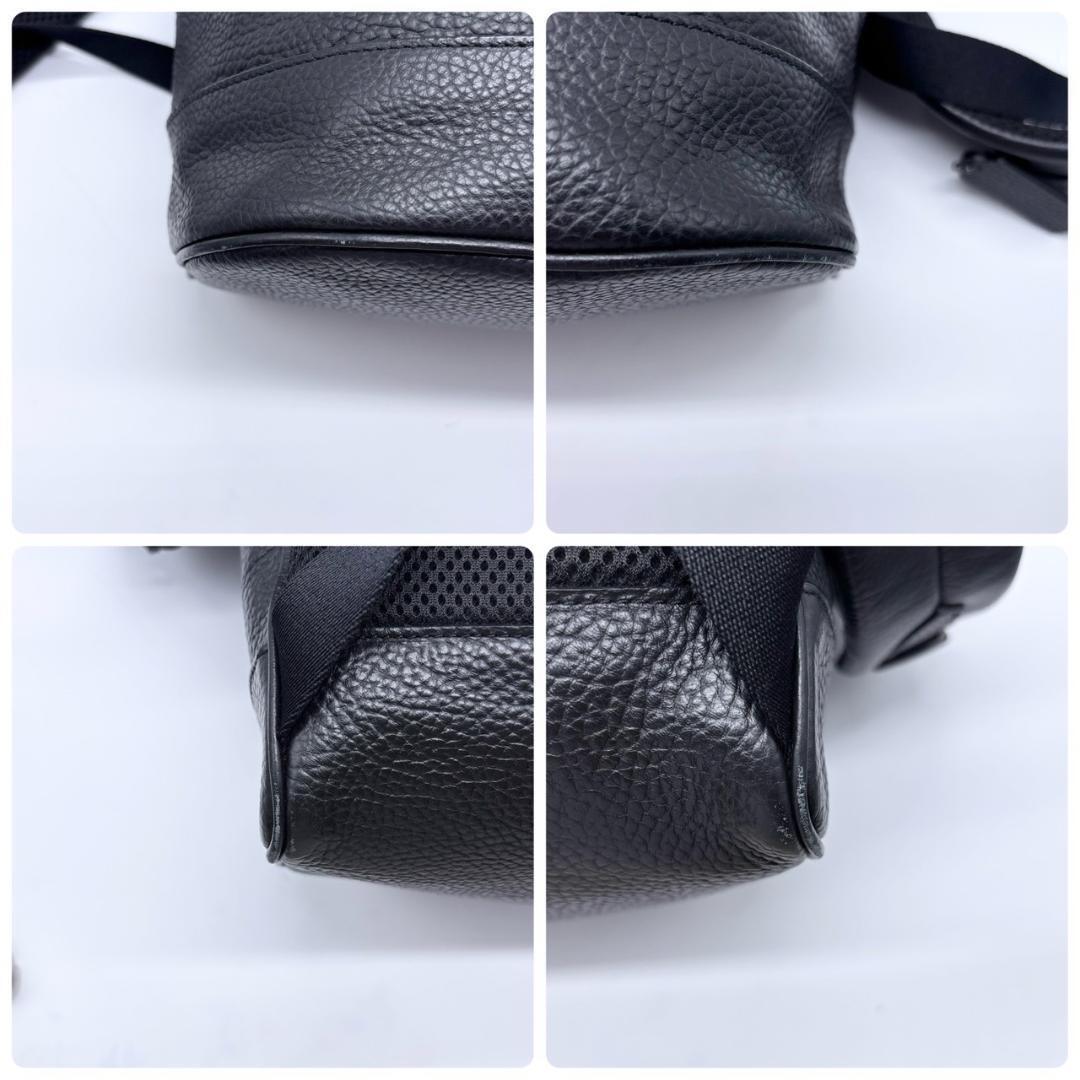 1円 極美品◆COACH コーチ リュック 本革レザー 大容量 72510 メンズ ダウンタウン リュックサック ブラック 黒 A4可_画像8