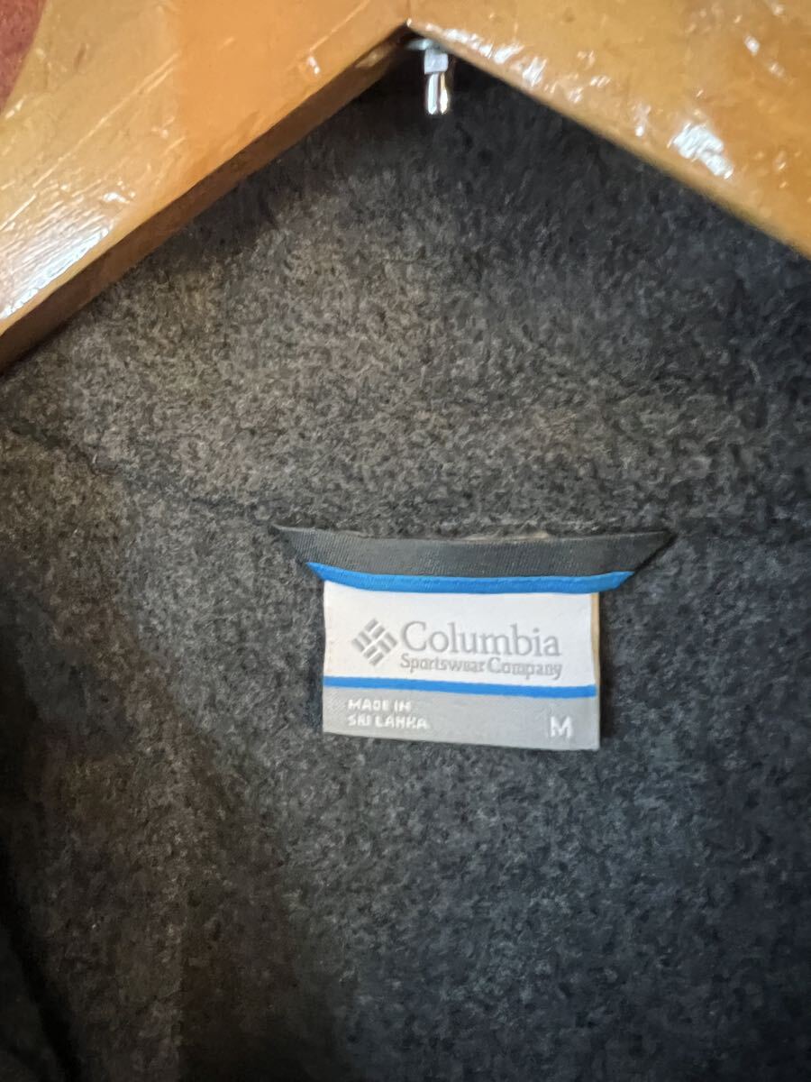 フリースジャケット アウトドア コロンビア Columbia ジップアップ グレー系 サイズM アメリカ古着_画像2