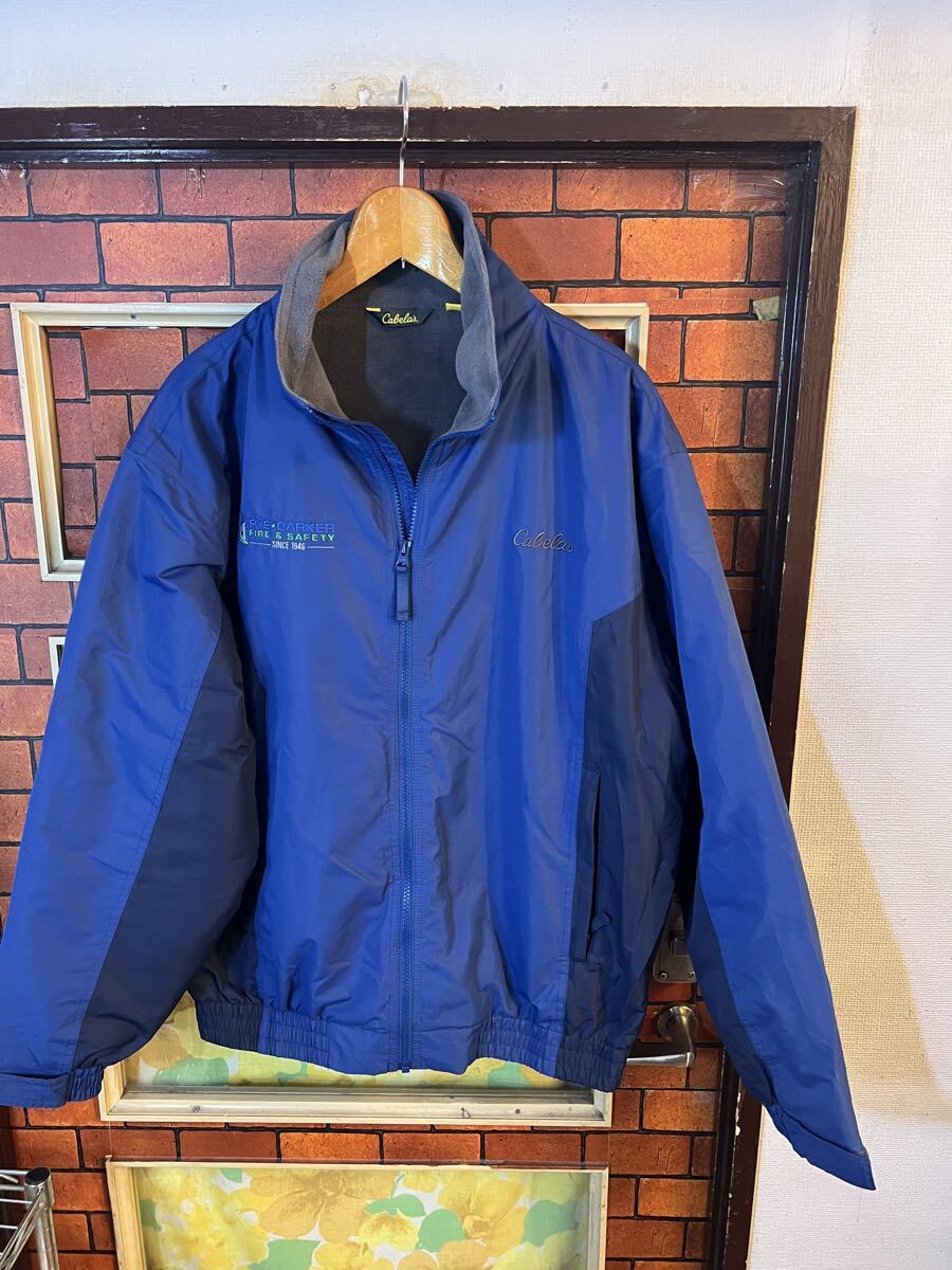 ワークジャケット アウトドア 裏地フリース系 cabela's サイズM大きめ L以上 企業系 エンジニア メカニック アメリカ古着_画像1