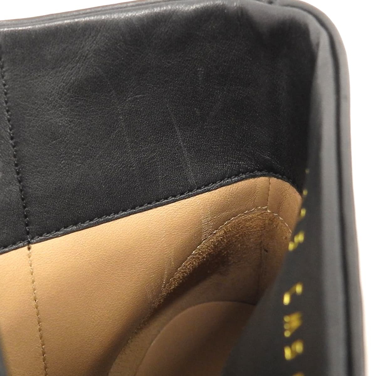 フェラガモ FERRAGAMO サイドファスナー ショートブーツ レザー ブラック 4 1/2 レディース 4686_画像6