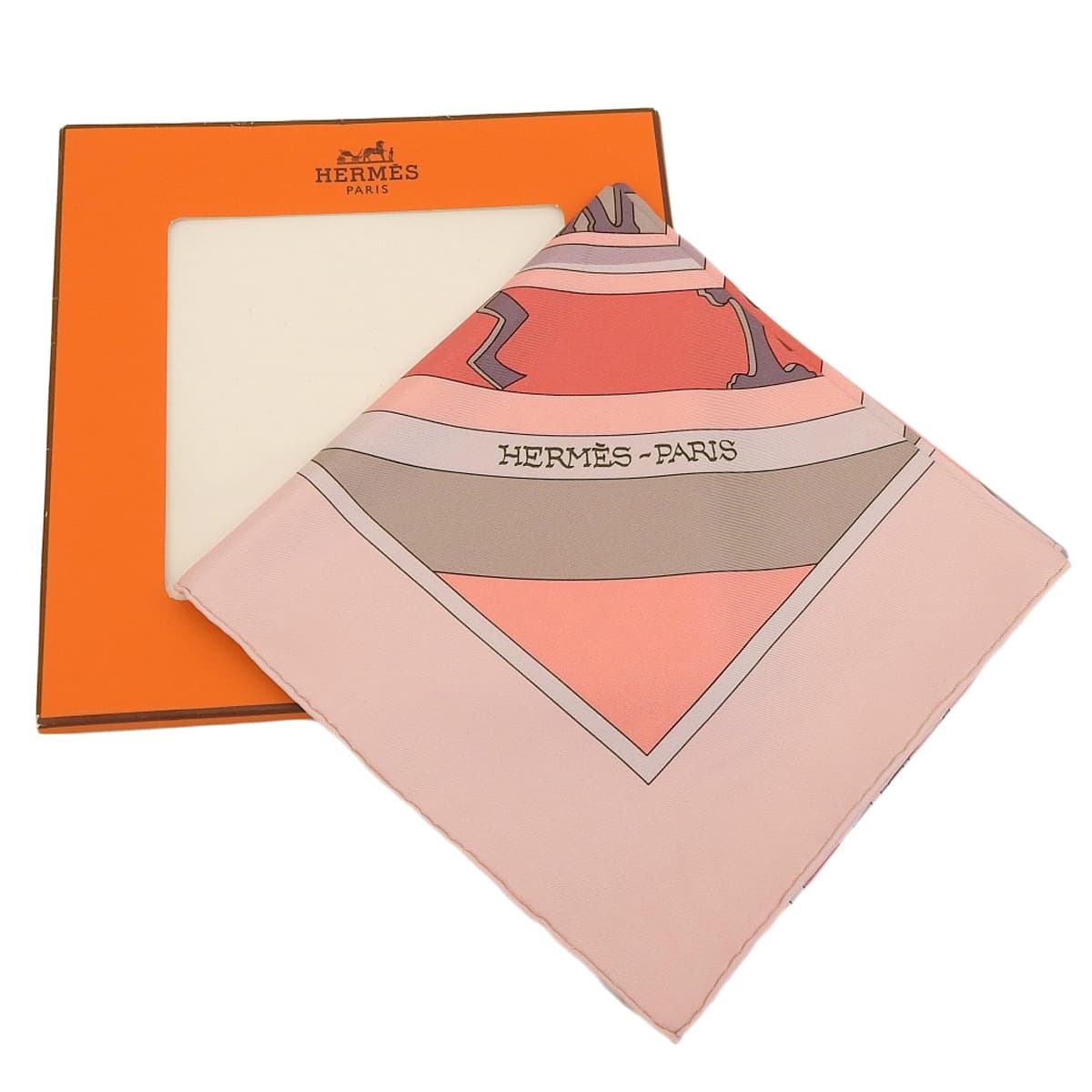 エルメス HERMES カレ90 MECANIQUE DU TEMPS 時の仕掛け スカーフ シルク ピンク×マルチカラー レディース 4683_画像7