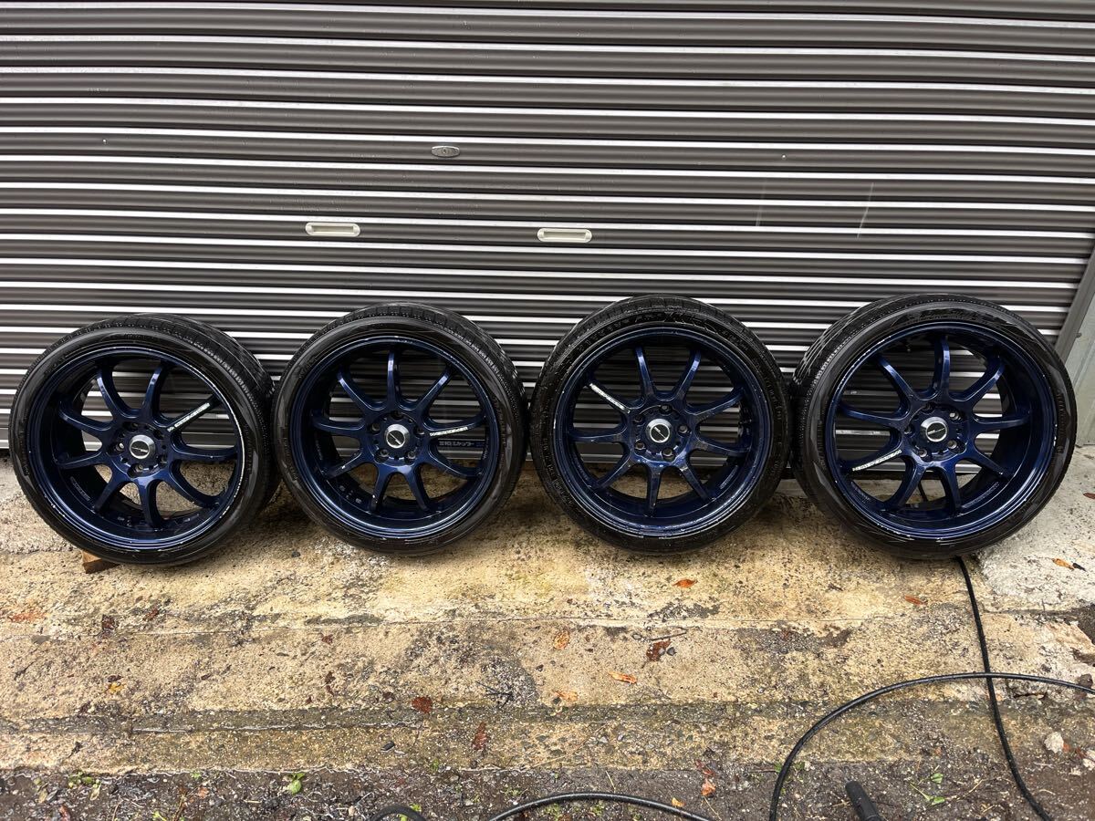 【大阪】WORK EMOTION-D9R!215/40r18!7.5J+53 PCD114.3-5穴4本同サイズ!ワークエモーション!横浜3本ナンカン2本合計5本セット!_画像1