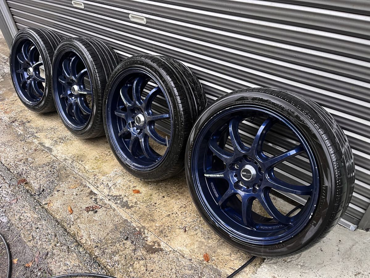 【大阪】WORK EMOTION-D9R!215/40r18!7.5J+53 PCD114.3-5穴4本同サイズ!ワークエモーション!横浜3本ナンカン2本合計5本セット!_画像3