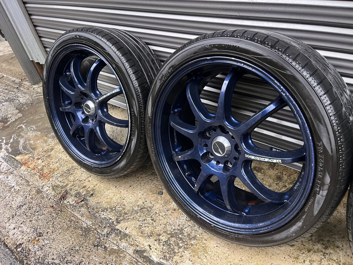 【大阪】WORK EMOTION-D9R!215/40r18!7.5J+53 PCD114.3-5穴4本同サイズ!ワークエモーション!横浜3本ナンカン2本合計5本セット!_画像5