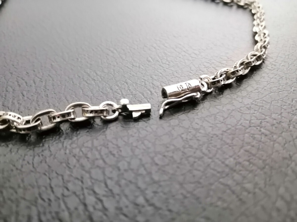 55センチ ペーパーチェーン ネックレス 真鍮 アクセサリー シルバーチェーンネックレス_画像8