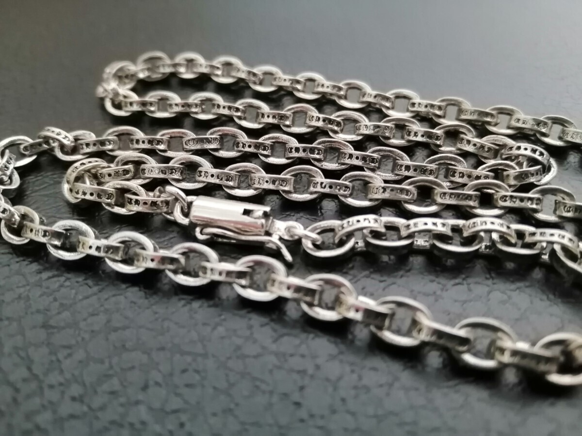55センチ ペーパーチェーン ネックレス 真鍮 アクセサリー シルバーチェーンネックレス_画像9