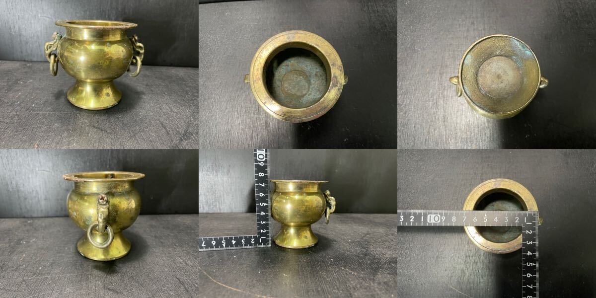仏具 まとめ 花立 燭台 ろうそく立て 火たて 香炉 仏壇 仏教 真鍮 _画像5