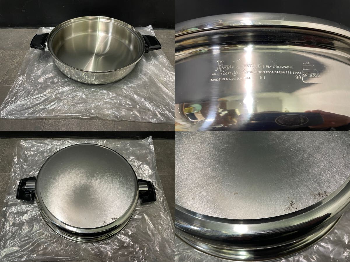 【長期保管品】【未使用】 Royal Queen COOKWARE 両手鍋 片手鍋 鍋セット 調理器具 ステンレス ロイヤルクイーン_画像4