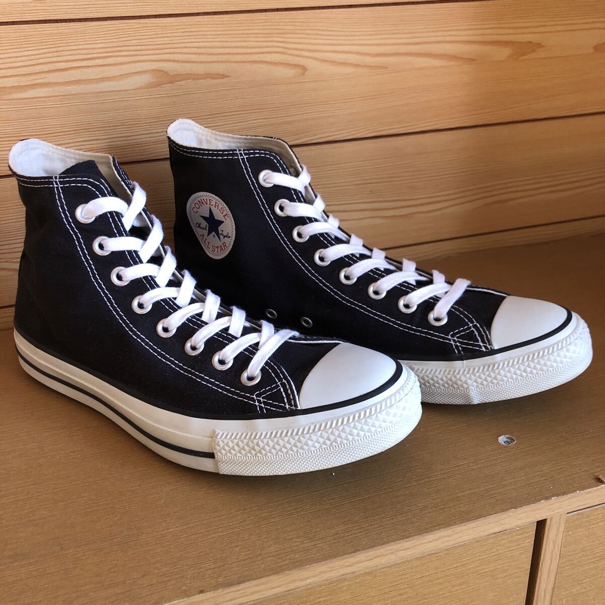 CONVERSE コンバース オールスター ブラック ハイカット サイズ9インチ 27.5センチ中古品_画像3