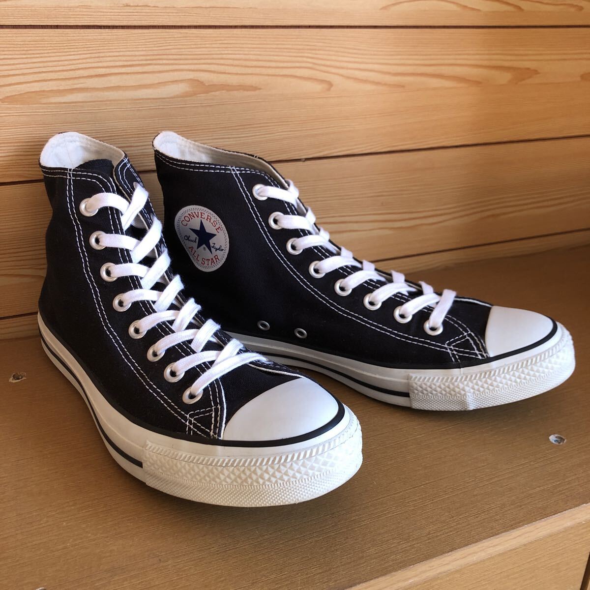 CONVERSE コンバース オールスター ブラック ハイカット サイズ9インチ 27.5センチ中古品_画像8