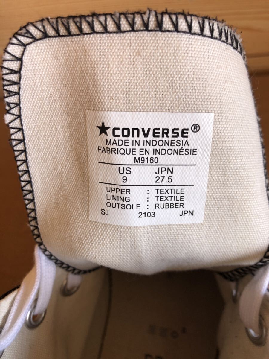 CONVERSE コンバース オールスター ブラック ハイカット サイズ9インチ 27.5センチ中古品_画像10