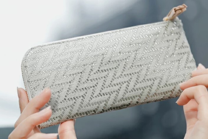 【匿名配送/送料無料】POMTATAポンタタラッカーピッグレザーメタリックロングウォレットPARMENT2SERIES軽量長財布L字ファスナー_画像8