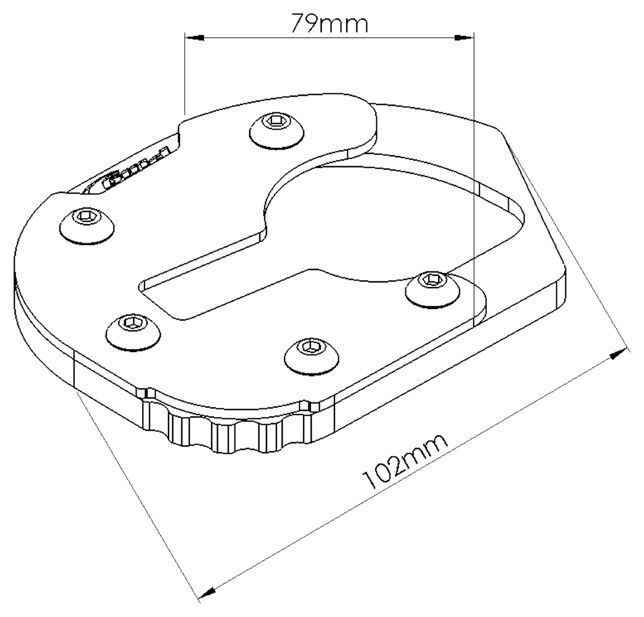 希少【送料無料】Puig プーチ 20553N キックスタンドエクステンション F700GS (12-17) F650Gローダウン仕様_画像5
