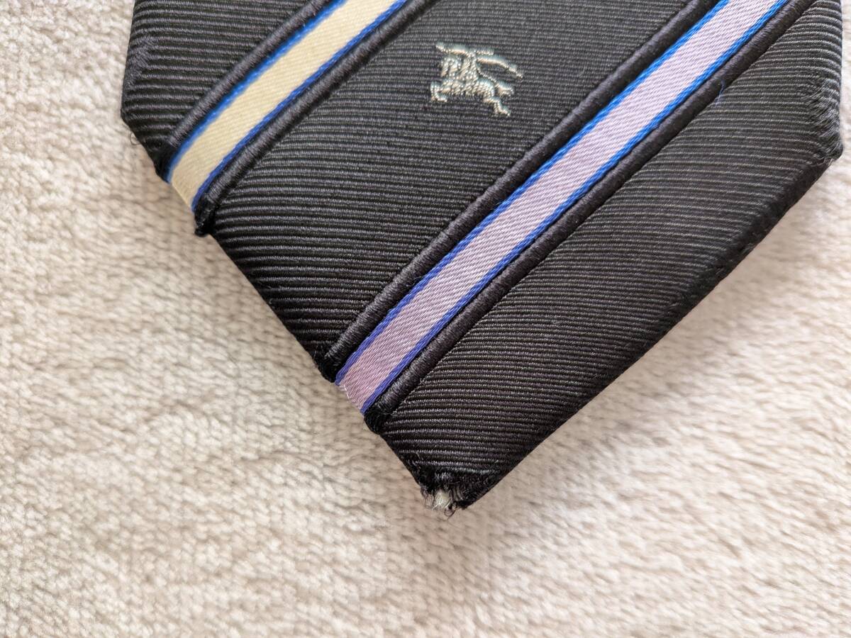送料無料! バーバリーブラックレーベル シルクネクタイ ストライプ BURBERRY BLACKLABEL_画像7