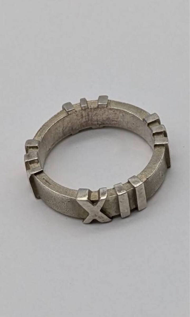 N【500円スタート】 Tiffany Co. ATLAS リング 925刻印あり ティファニー 指輪 アクセサリー シルバー TIFFANY アトラス_画像1