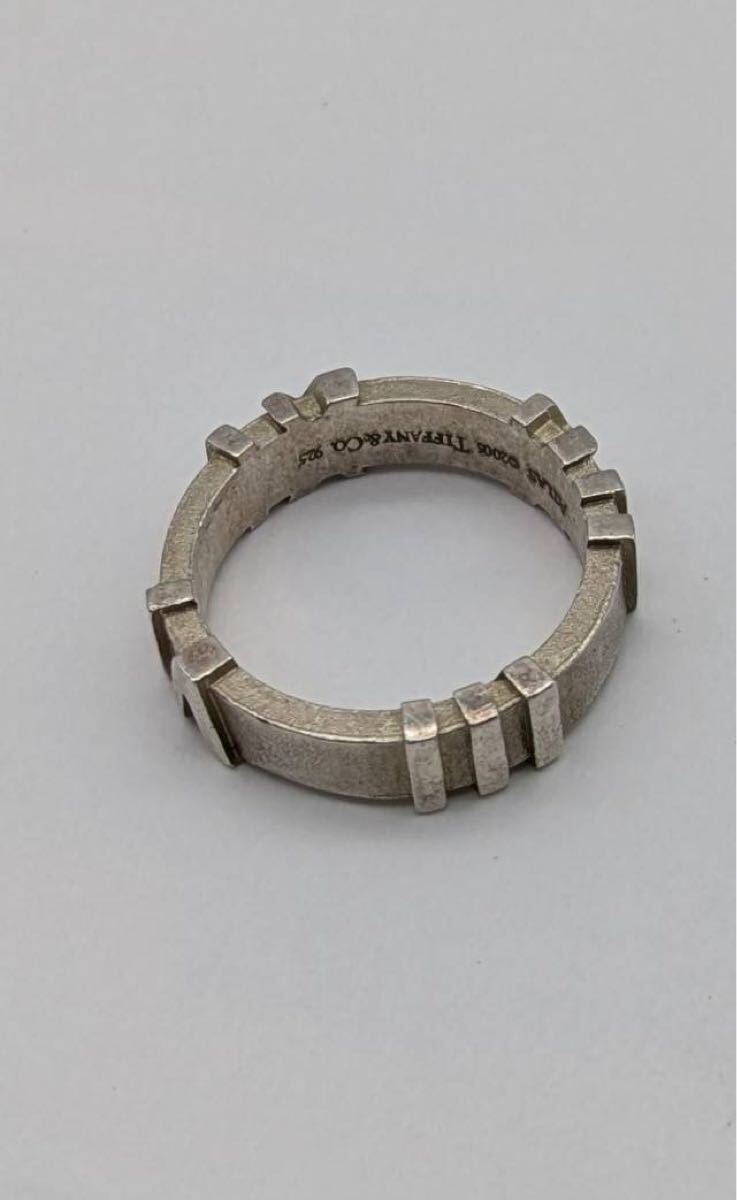 N【500円スタート】 Tiffany Co. ATLAS リング 925刻印あり ティファニー 指輪 アクセサリー シルバー TIFFANY アトラス_画像5