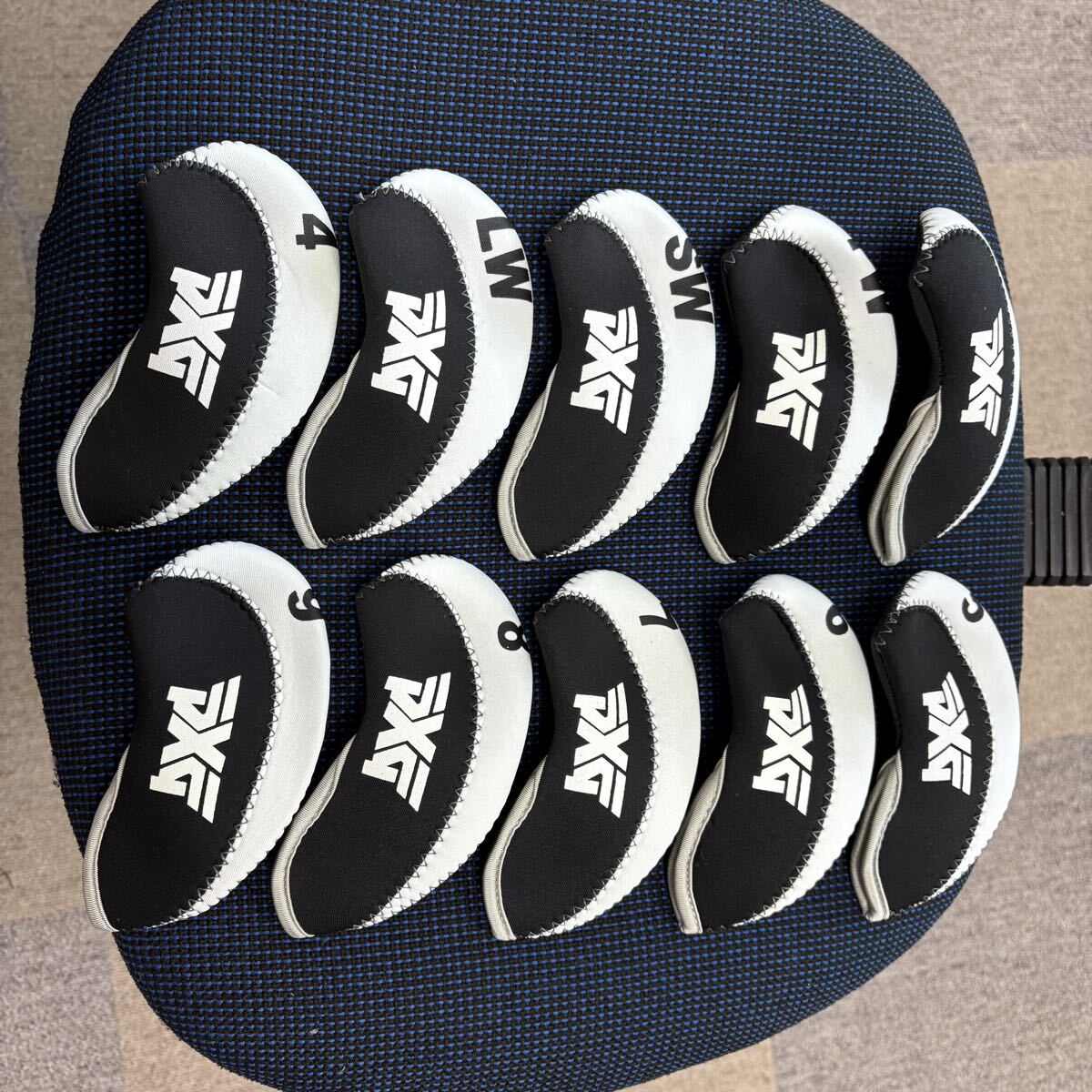 PXG アイアンカバー 黒 白_画像1