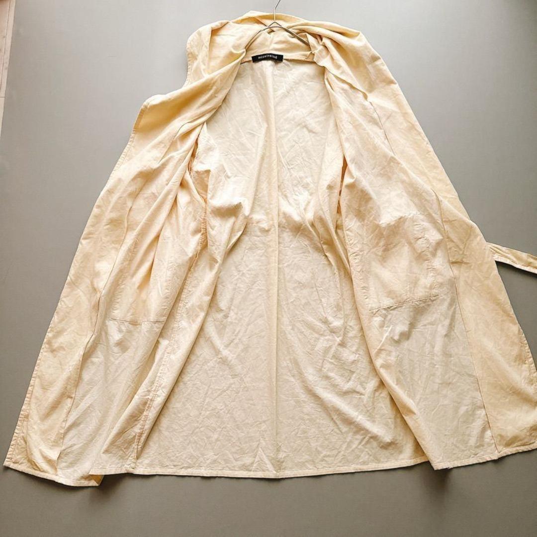 美品　mizuiro ind フーデッドロングコート ガウン　生成り 日本製_画像4