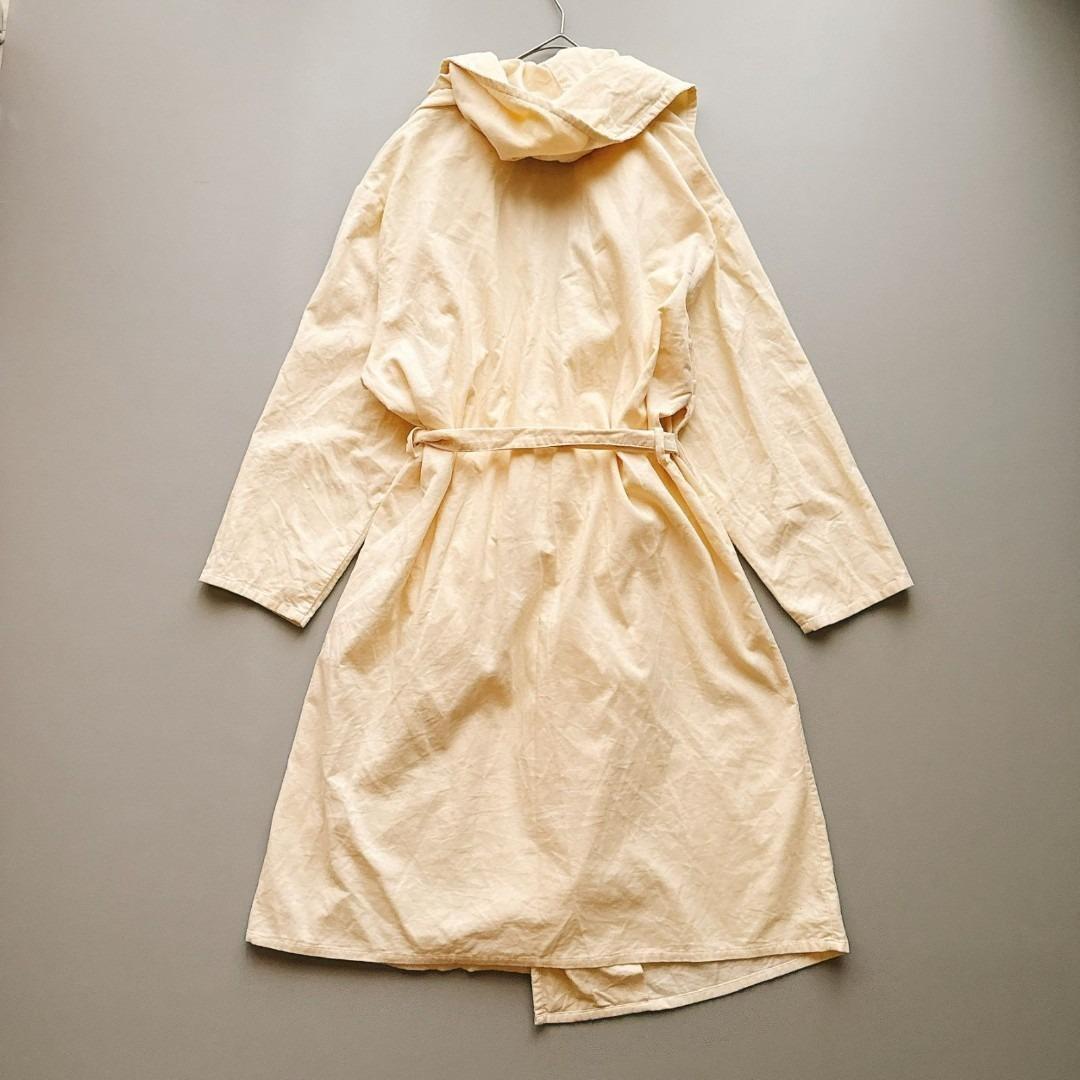 美品　mizuiro ind フーデッドロングコート ガウン　生成り 日本製_画像5