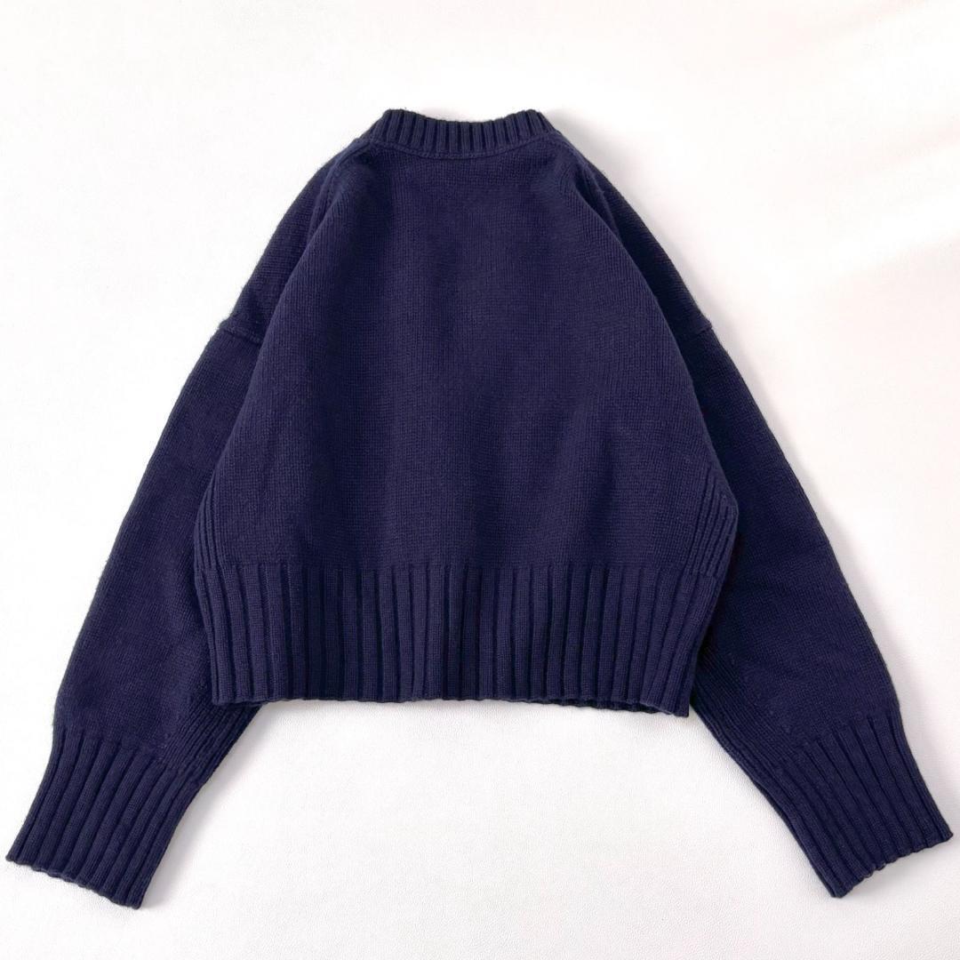 タグ付き　TOMORROWLAND　マカフィー　ラムカシミヤ　カーディガン　紺_画像4