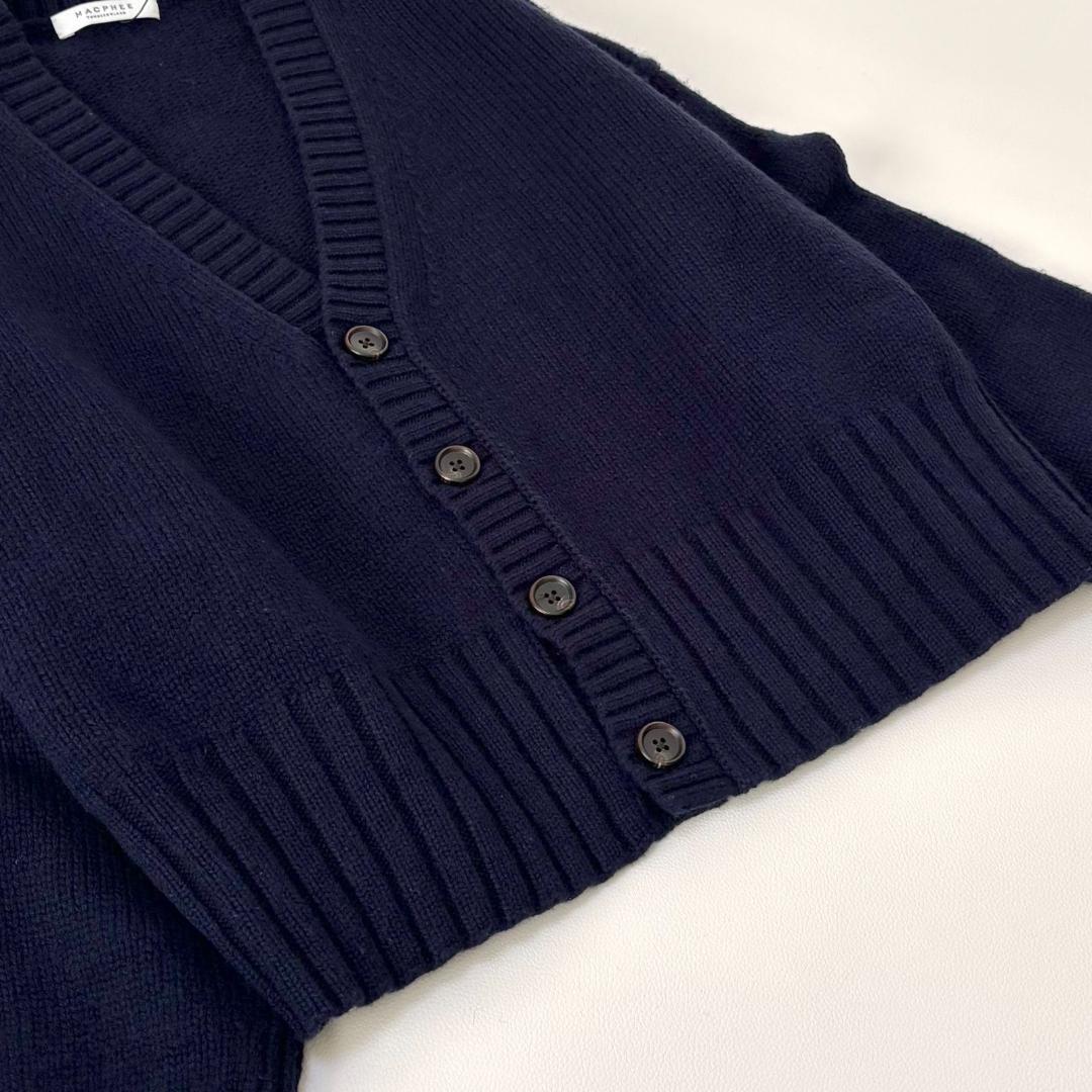 タグ付き　TOMORROWLAND　マカフィー　ラムカシミヤ　カーディガン　紺_画像6