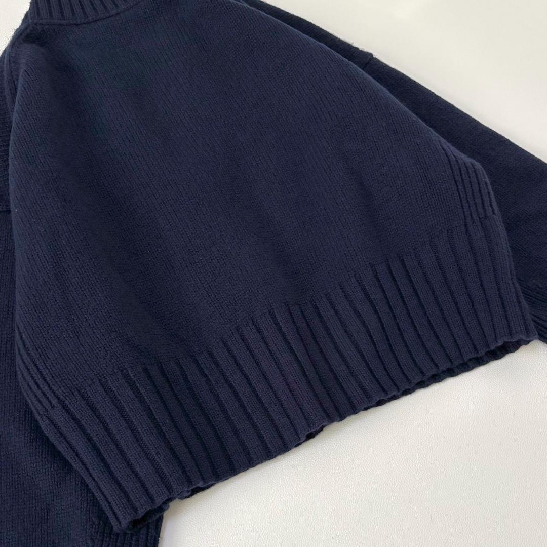 タグ付き　TOMORROWLAND　マカフィー　ラムカシミヤ　カーディガン　紺_画像9