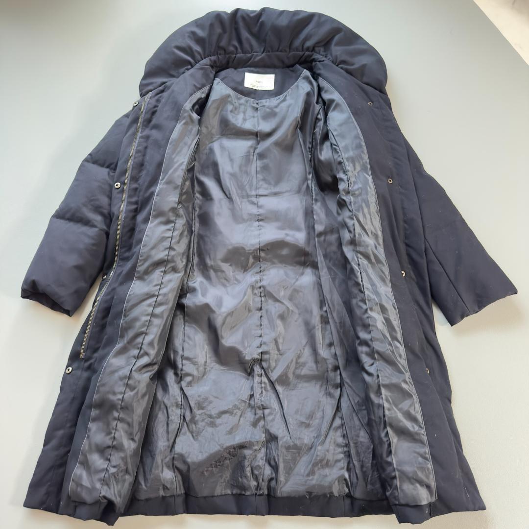 イネド　INED ダウンコート ネイビー　ショールカラー　軽量 暖かい　M 美品_画像6