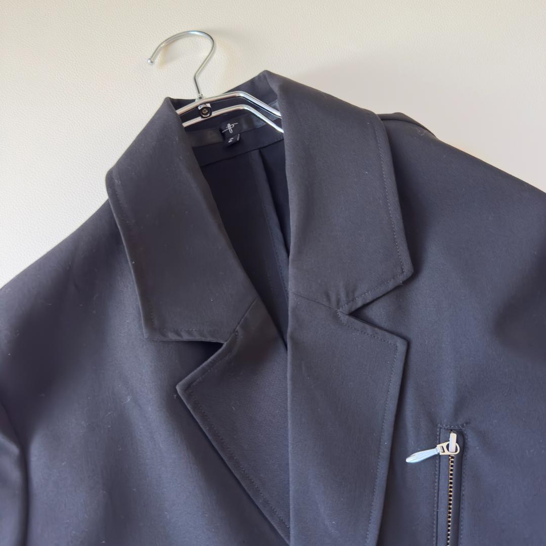 美品　NO ID. タイロッケン テーラードジャケット　ブラック　シルバー　２_画像7