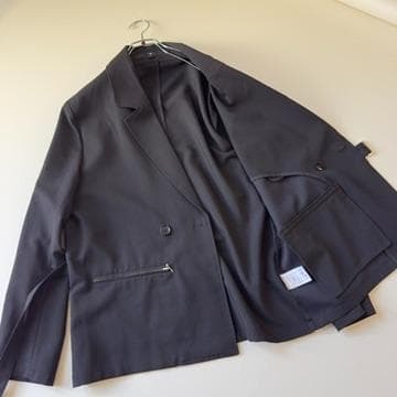 美品　NO ID. タイロッケン テーラードジャケット　ブラック　シルバー　２_画像6