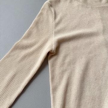 ロンハーマン　Ron Herman リブ ハイネック トップス　ベージュ　美品_画像6