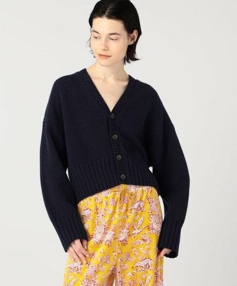 タグ付き　TOMORROWLAND　マカフィー　ラムカシミヤ　カーディガン　紺_画像2