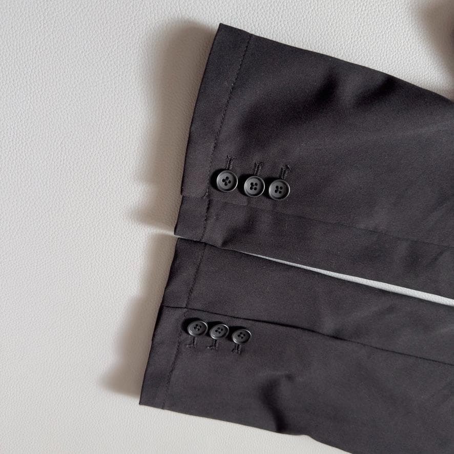 美品　NO ID. タイロッケン テーラードジャケット　ブラック　シルバー　２_画像4