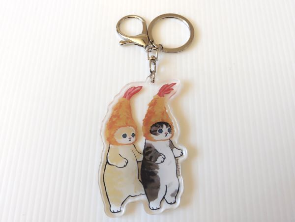  Taiwan ограничение быстрое решение! стандартный товар!!mof Sand mofusand креветка fly ... burger ..... кошка акрил брелок для ключа .. тоже 1 шт 